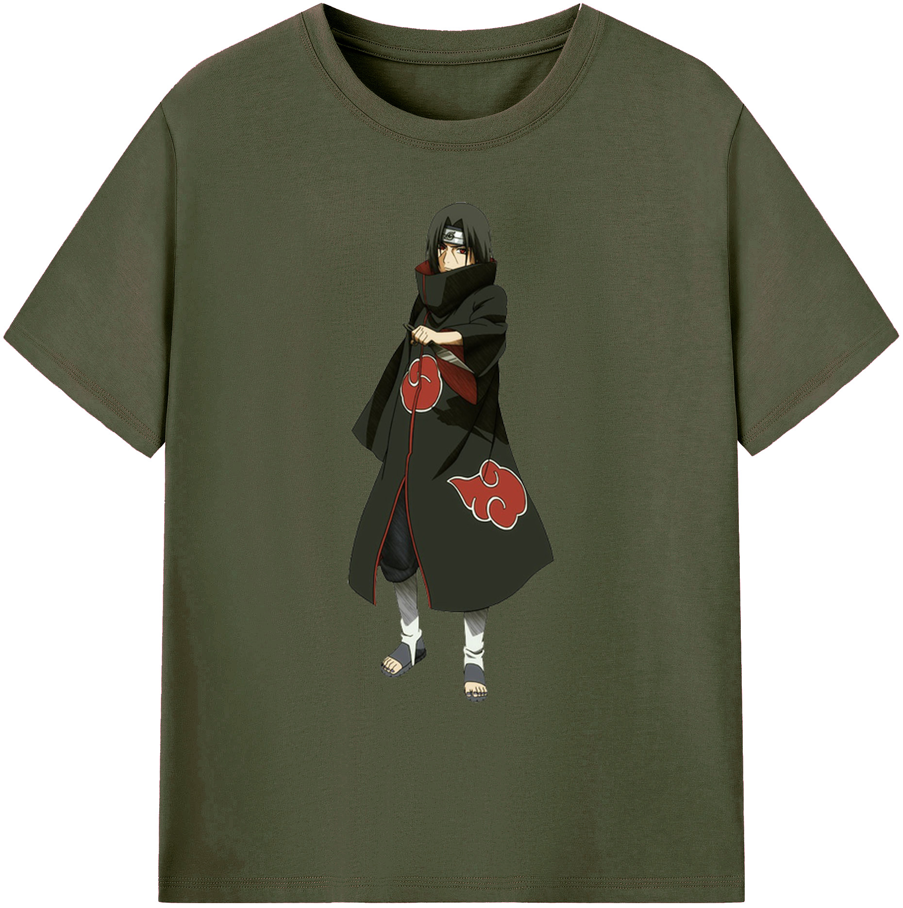 （画像用） NARUTO -ナルト- うちは イタチ Uchiha Itachi 綿100％ メンズ半袖Tシャツ｜肌触りやわらか＆通気性